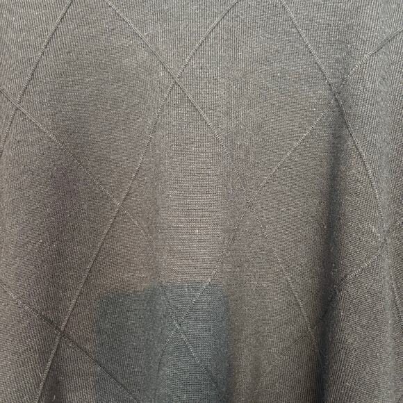 Linea Rosso merino wool blend black diamond print sweater grandpacore academia - Picture 4 of 5